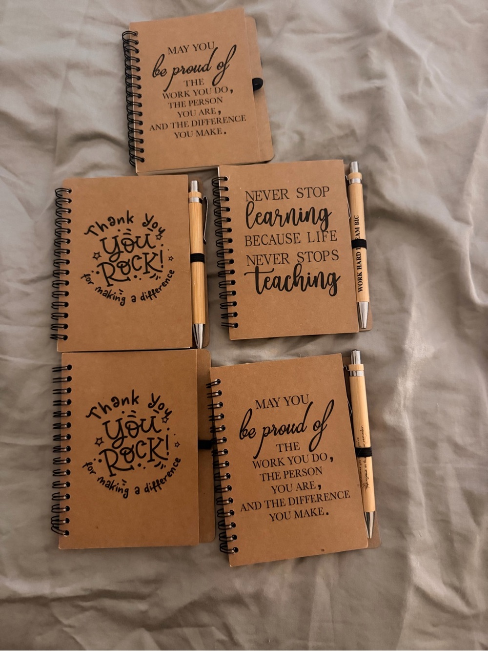 Kraft Brown Inspirational Spiral Notebook Wall Decor - Unbranded